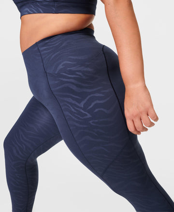 Gymshark Adapt Animal Seamless Leggings Size XL Blue Cheetah Print  Compression