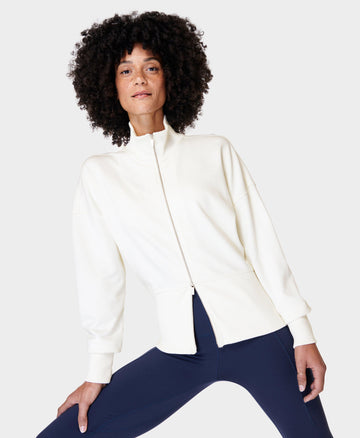 Sweaty Betty Mallow Half Zip Sweatshirt, Studio White at John