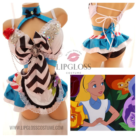 Alice in Wonderland Rave Wear, Beyond Wonderland, Halloween Costume,  Rabbit, EDC, Rave Outfit, Alice Costume, Custom 