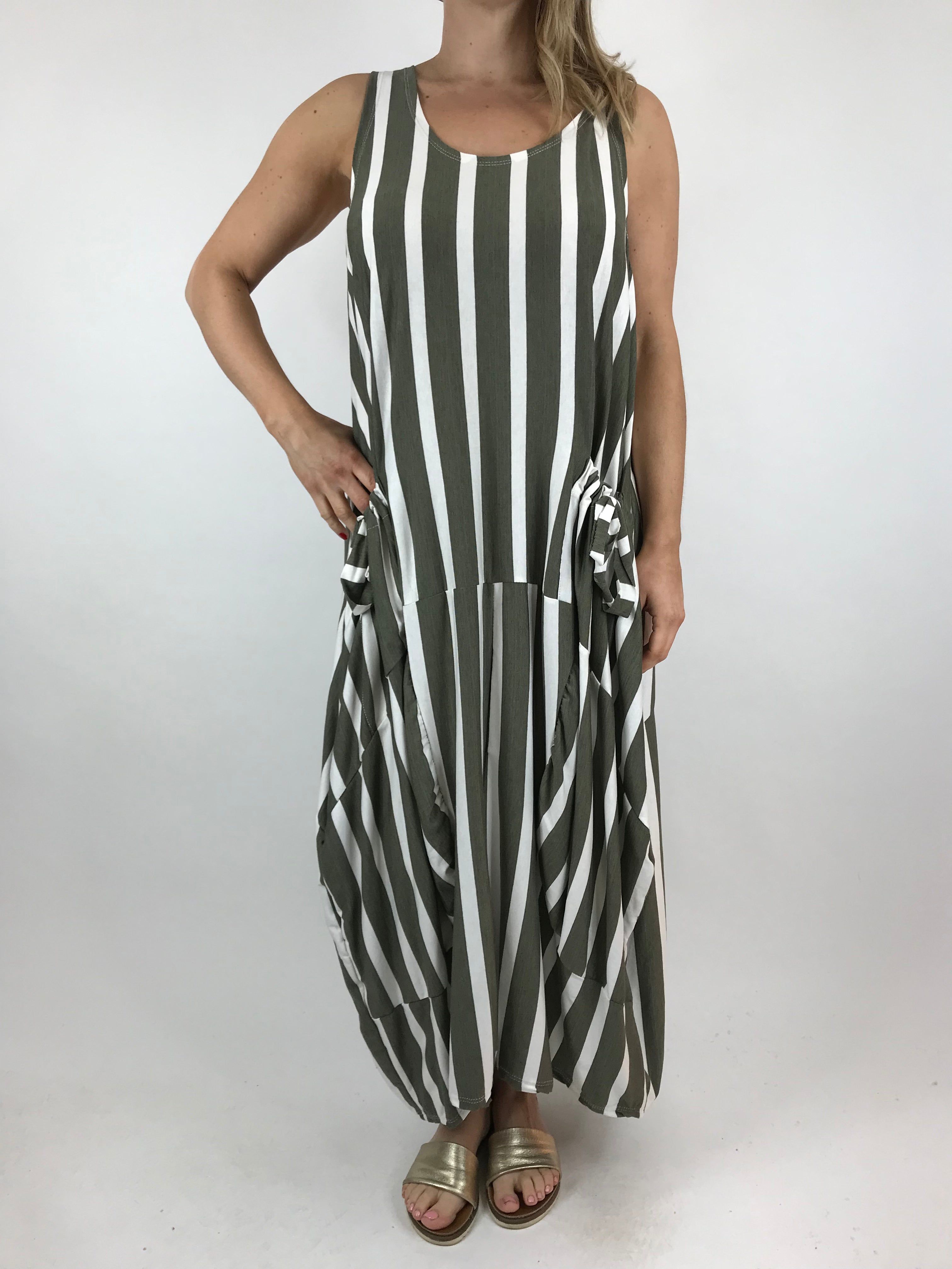 lagenlook Stripe Soft Jersey Dress in 