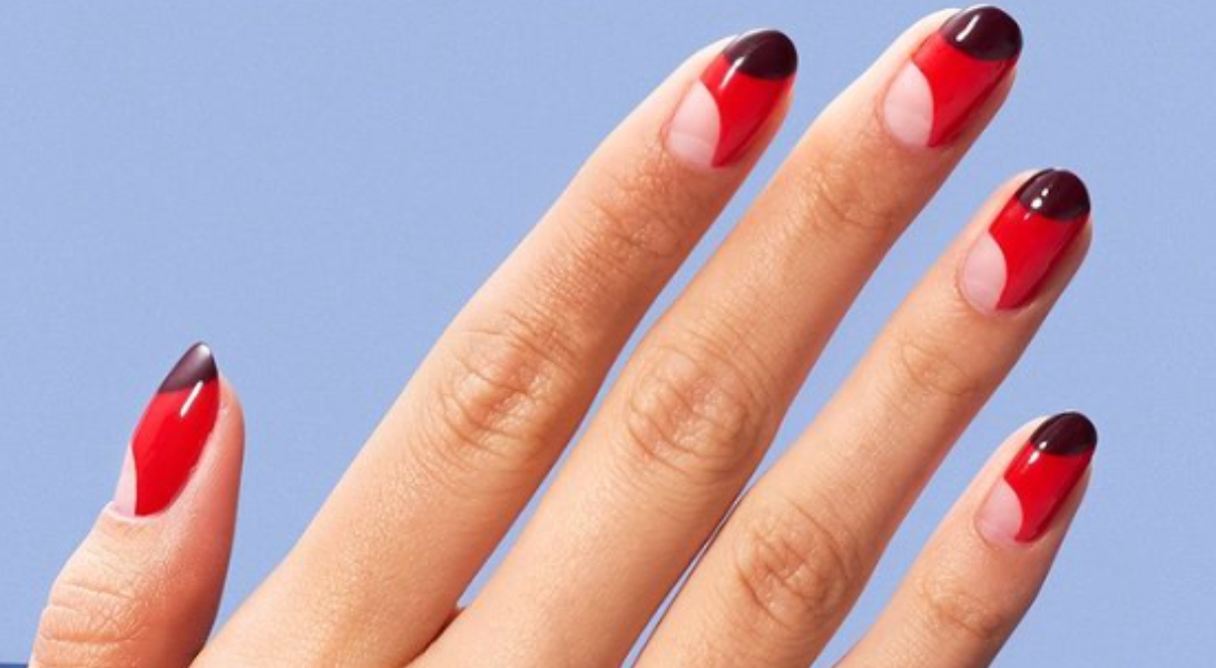 Idée d'Ongles Rouge et Bordeaux