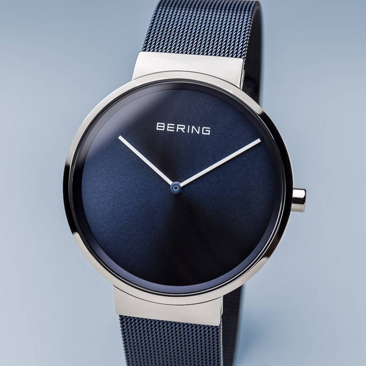 Bering 14539-307 Classic Blue Stainless Steel Mesh Strap Unisex Watches