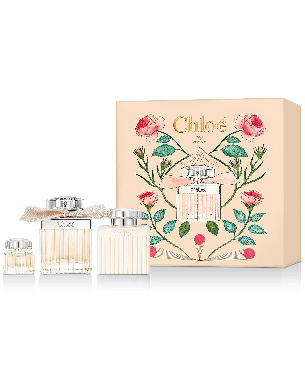 Chloe 2.5 EDP 3PC Women Set 2.5 EDP 3.4 Body 0.16 EDP Mini Women Perfume Set