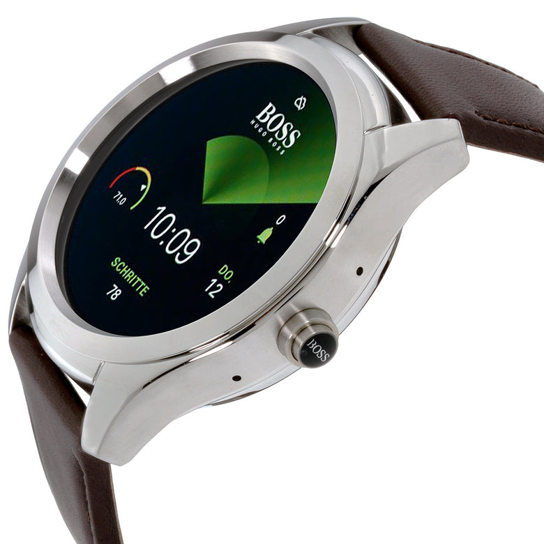 Hugo Boss Smart Watch 1513551 Customisable Digital Dial Leather Strap Men Watches Lexor Miami | Lexor Miami
