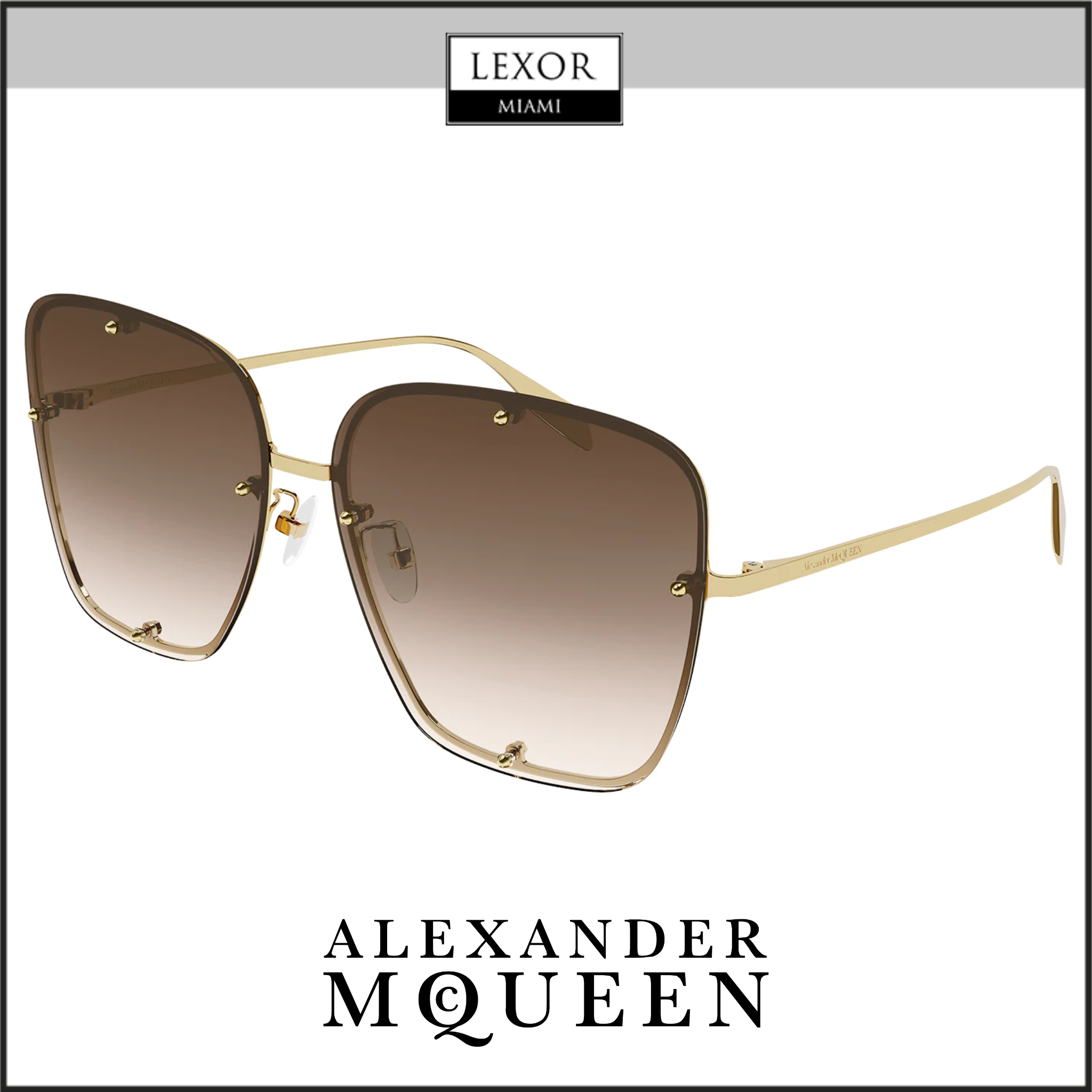 Alexander Mcqueen  AM0364S-002 63 Sunglass WOMAN METAL