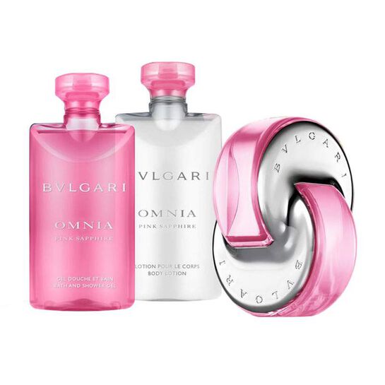 Bvlgari Omnia Pink Sapphire 2.2oz. EDT L, 2.5oz. Body Lotion, 2.5oz. Shower Gel Women Set