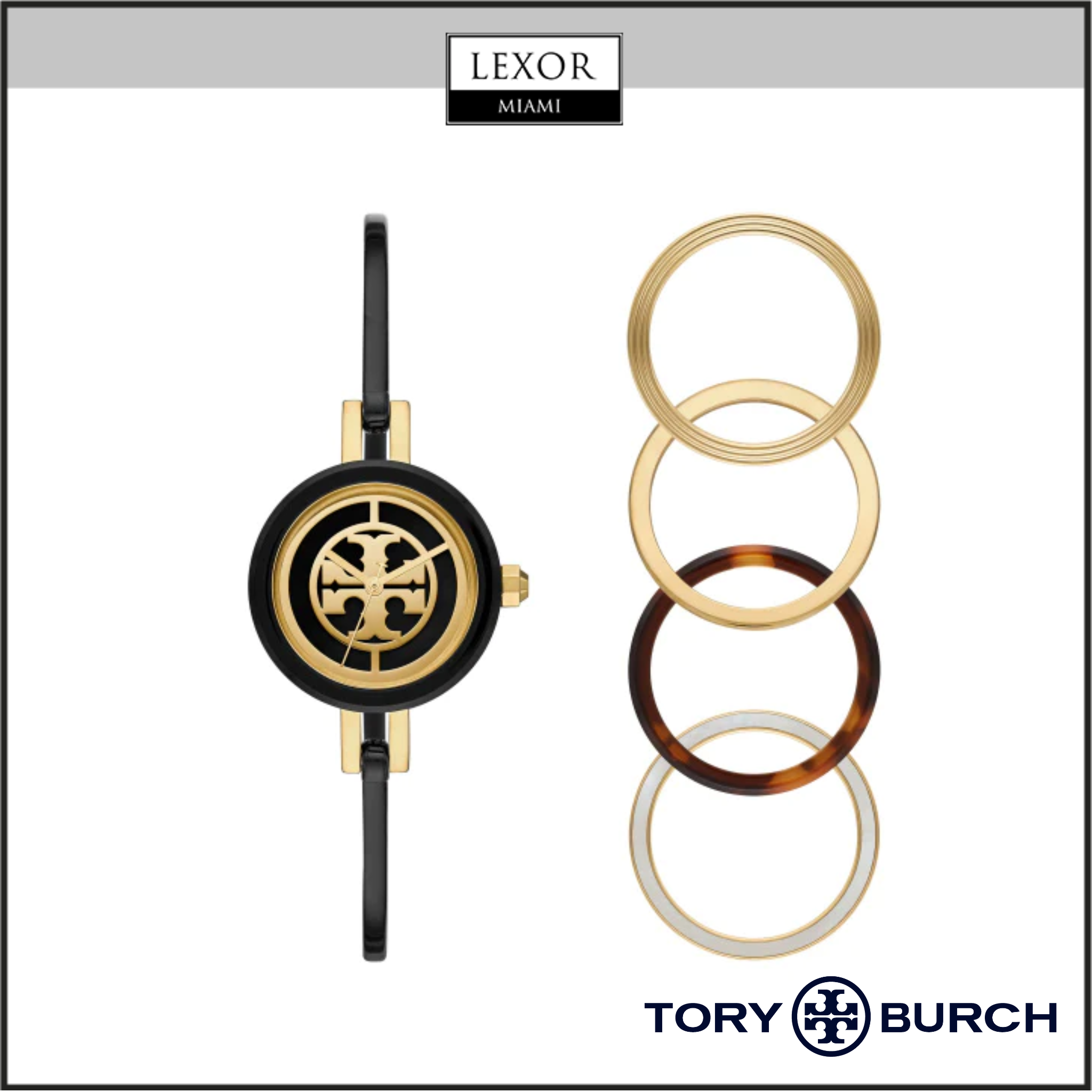 Tory Burch TBW4049 The Reva Black Stainless Steel Bracelet Women Watch –  Lexor Miami