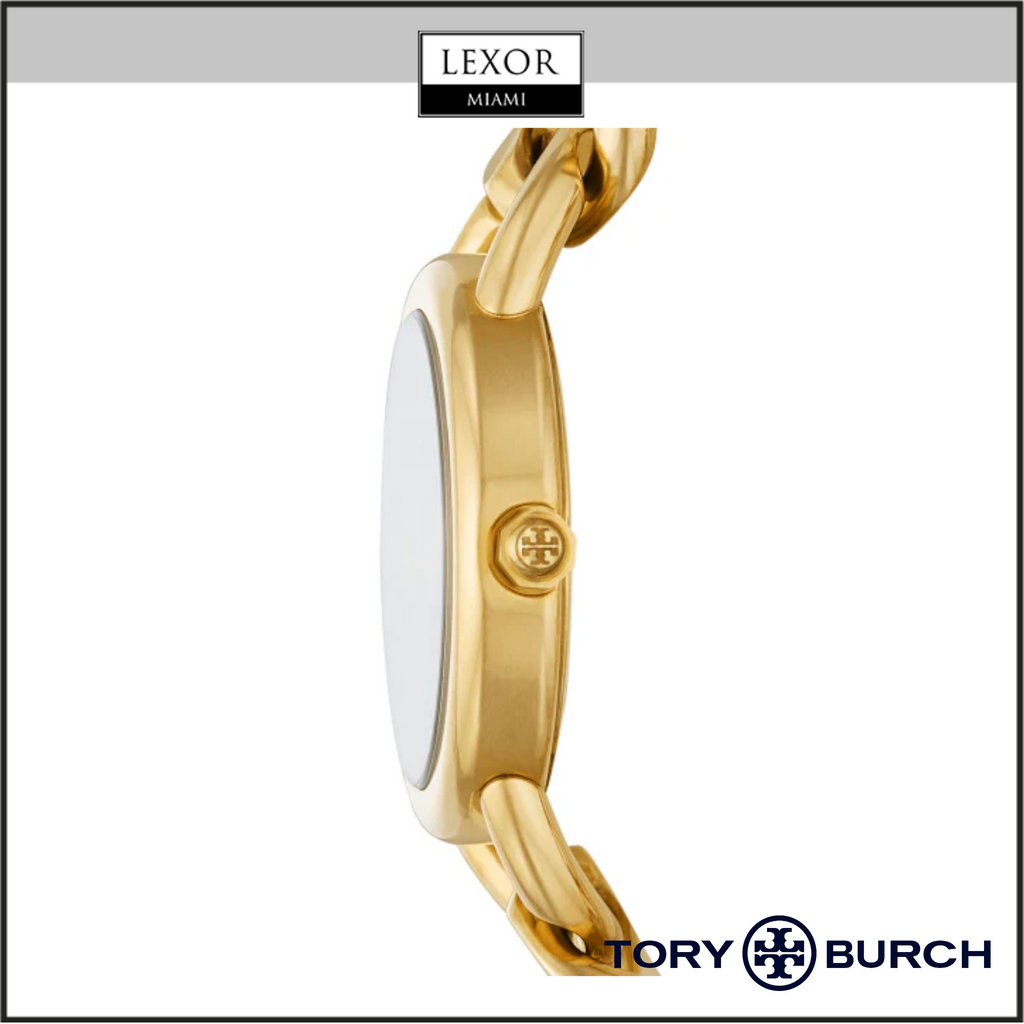 Tory Burch TBW7212 The Ravello Gold Stainless Steel Chain Strap Women –  Lexor Miami