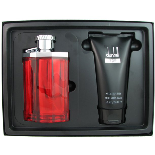 Alfred Dunhill Desire Red 3.4 Oz Edt Spray, 5.0 Oz After Shave Balm Set Men Perfume