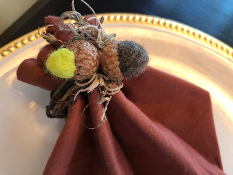 Felted Acorn Napkin Ring