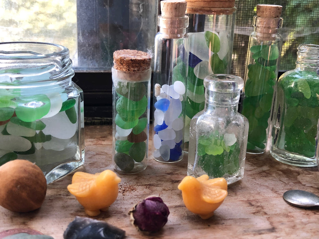 Sea Glass in Bottles