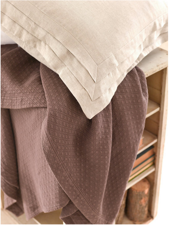 Pleated Linen Natural Bedding design by Pine Cone Hill