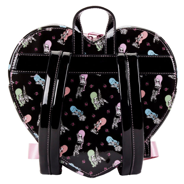 Loungefly Valfre Double Heart Mini Backpack - Back