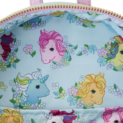 671803456013 - Loungefly Hasbro My Little Pony 40th Anniversary Stable Mini Backpack - Interior Lining