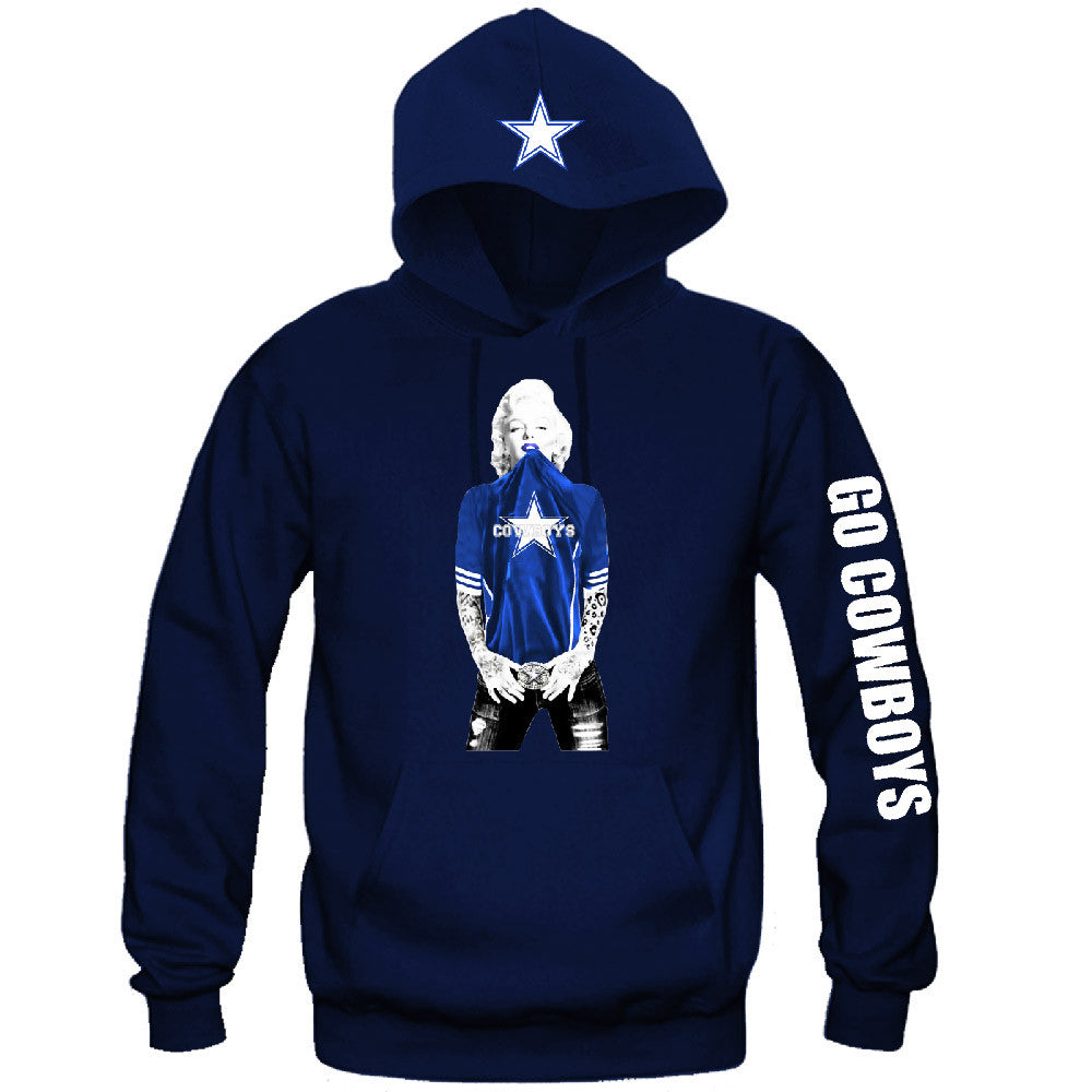 blue marilyn monroe hoodie