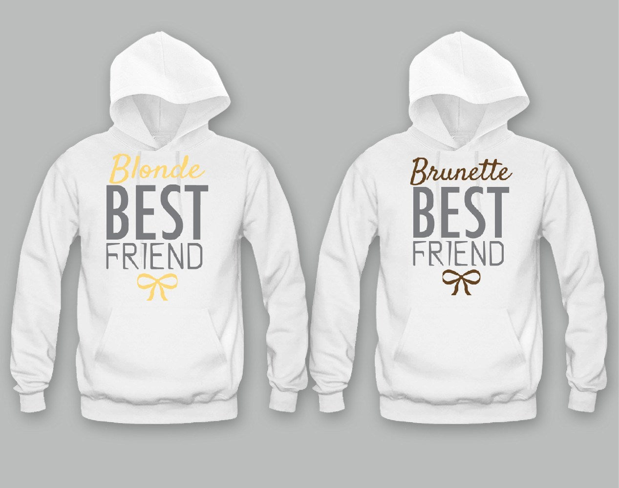blonde best friend and brunette best friend sweatshirts