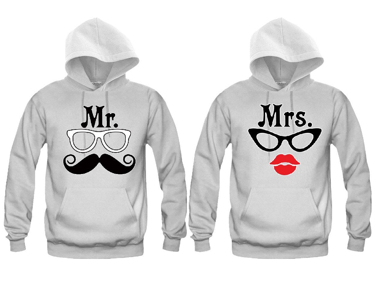 Mr Mrs Nerd Unisex  Couple  Matching  Hoodies 