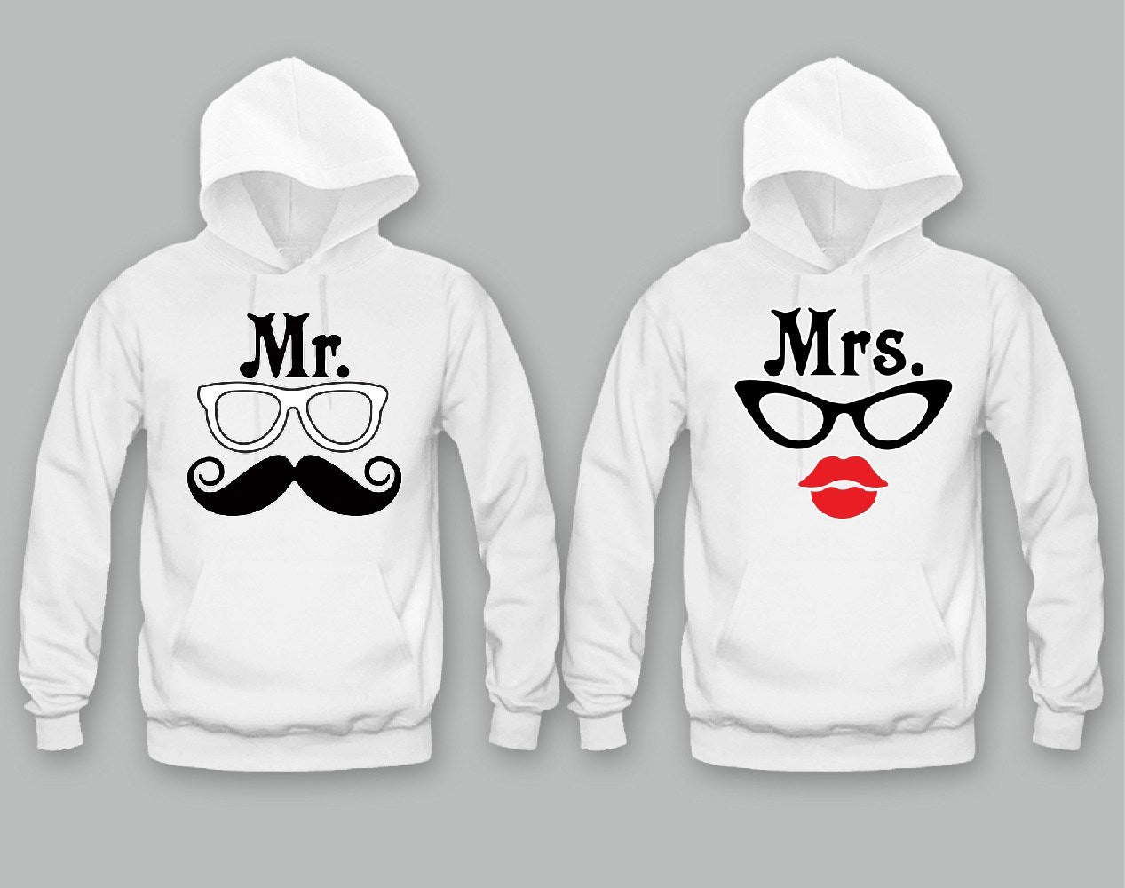 Mr Mrs Nerd Unisex Couple Matching Hoodies 