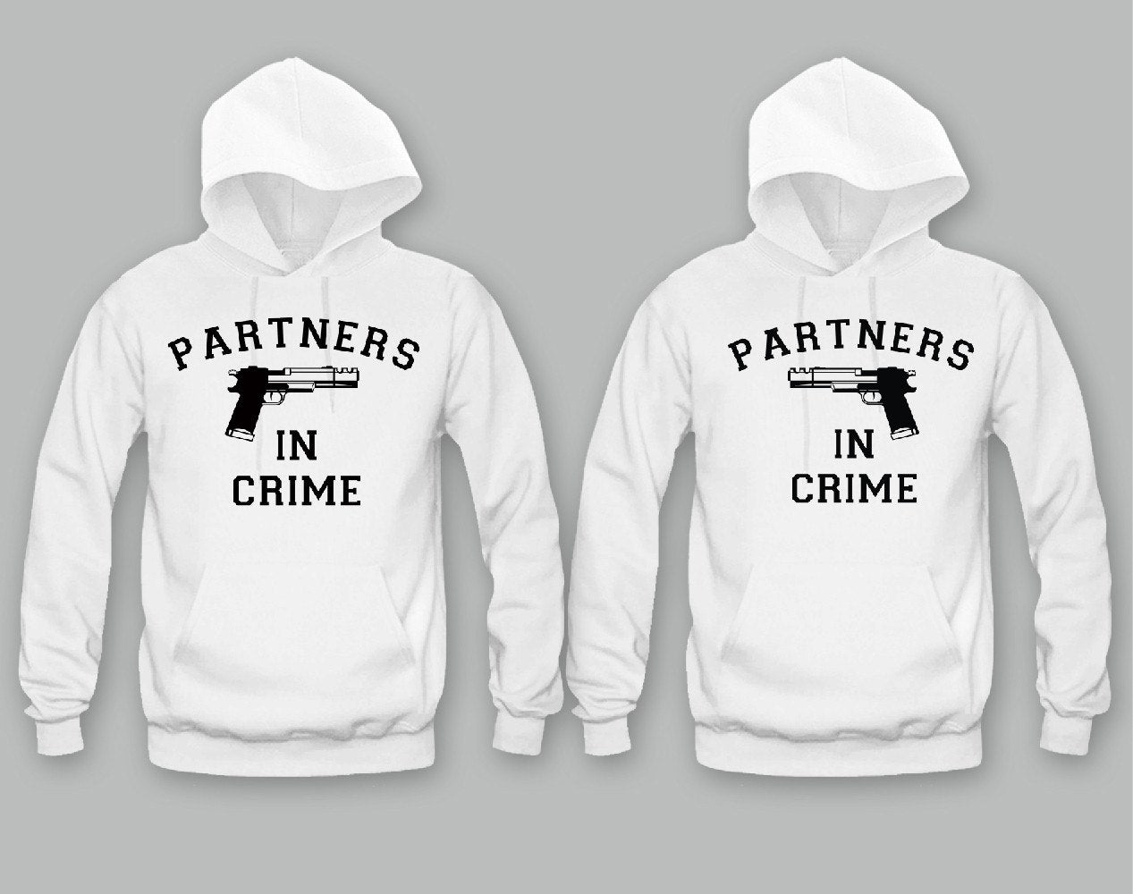 Partners in Crime For Him and Her Unisex  Couple  Matching  