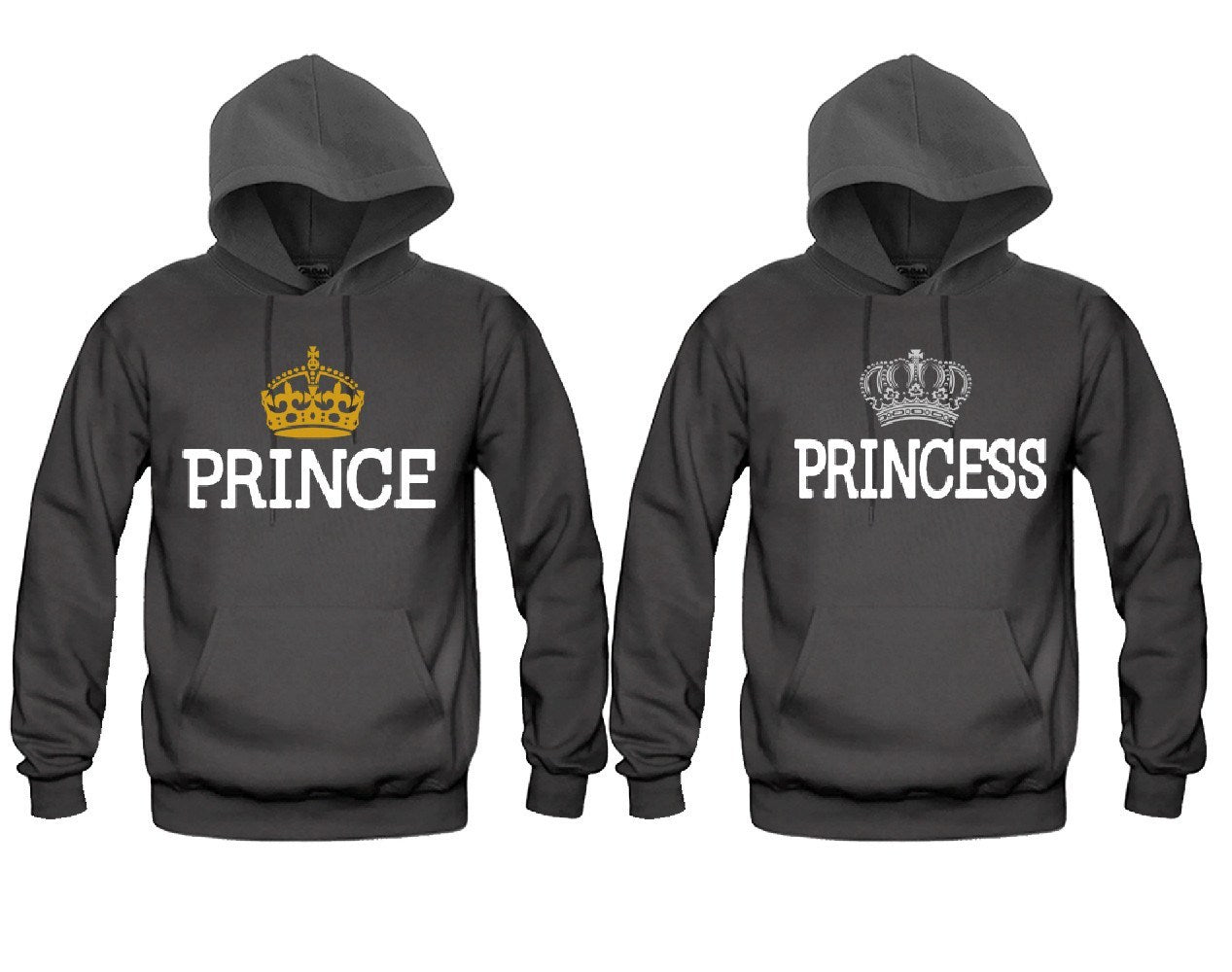 Prince and Princess Unisex Couple Matching Hoodies 