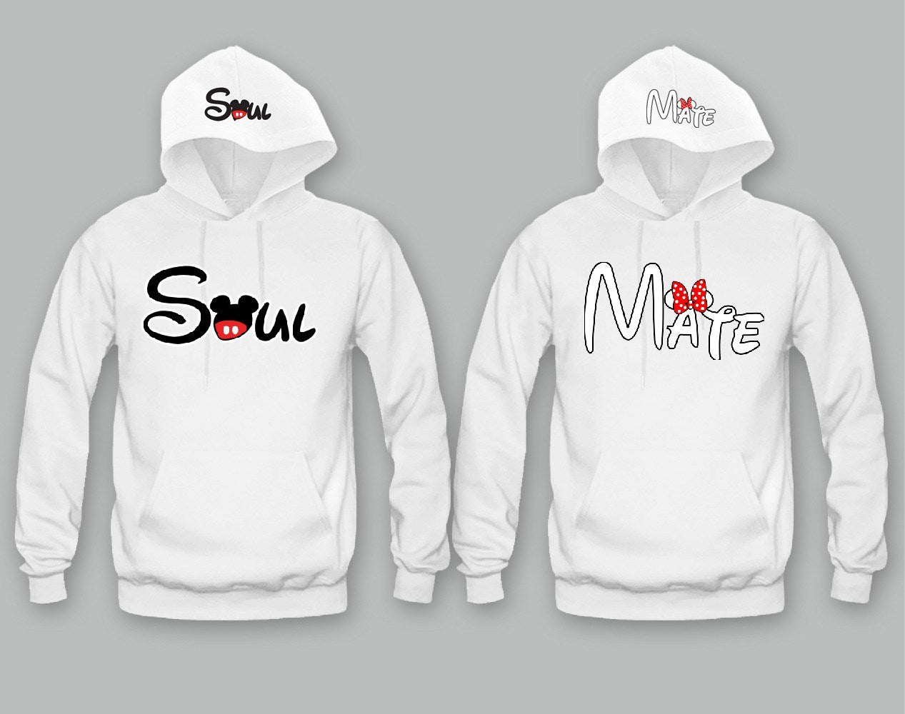Download Soul Mate 2 Prints Awesome Unisex Couple Matching Hoodies