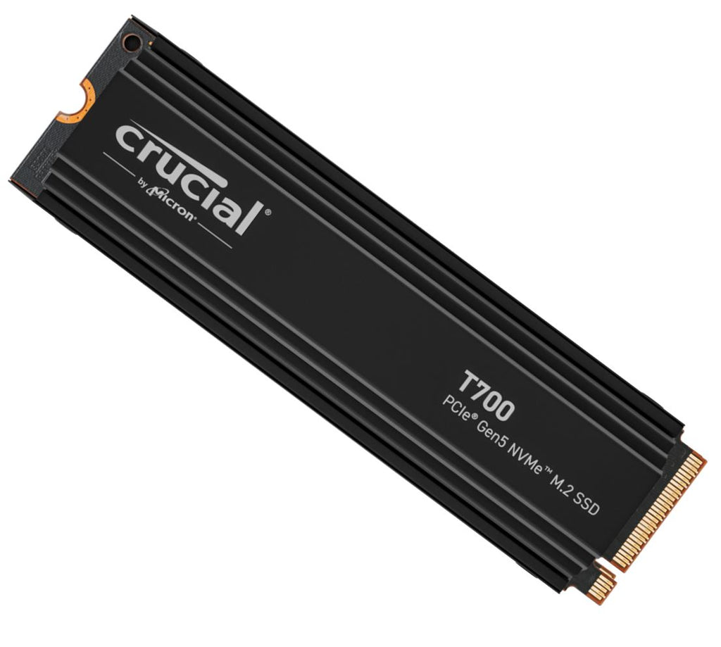 Crucial T700 2TB Gen5 NVMe SSD Heatsink - 12400/11800MB/s R/W