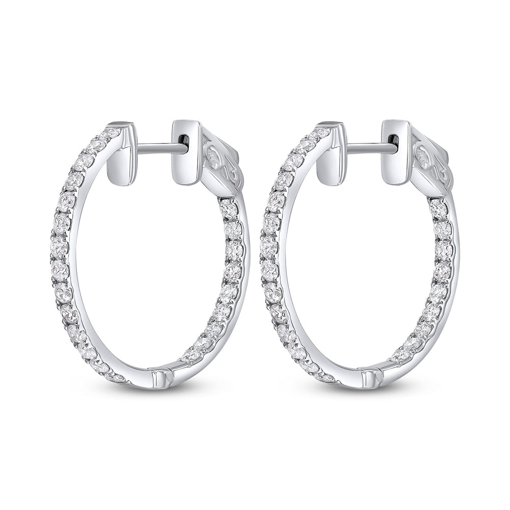 18ct White Gold And Diamond Earrings