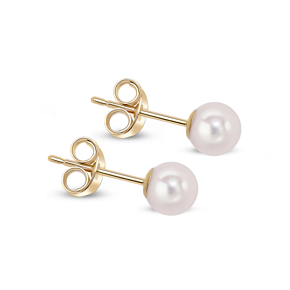 18ct Yellow Gold And Pearl Studs