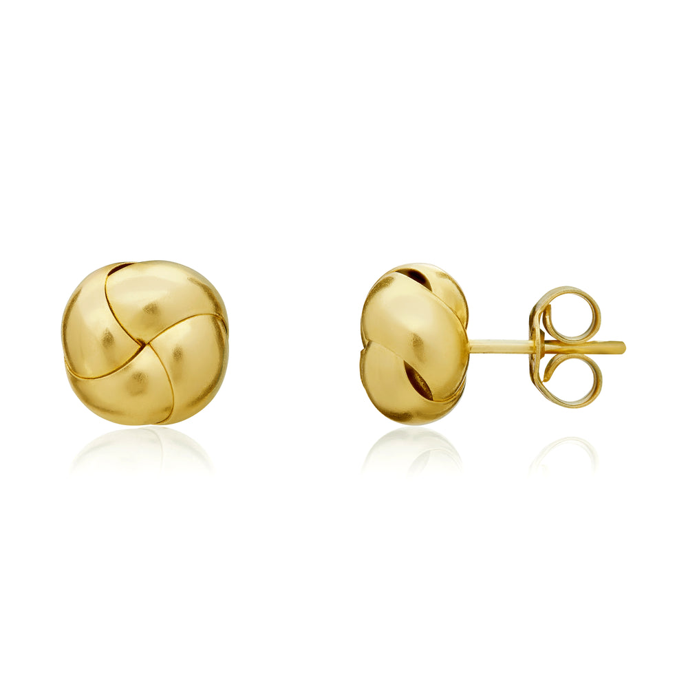 9ct Yellow Gold Knot Earrings