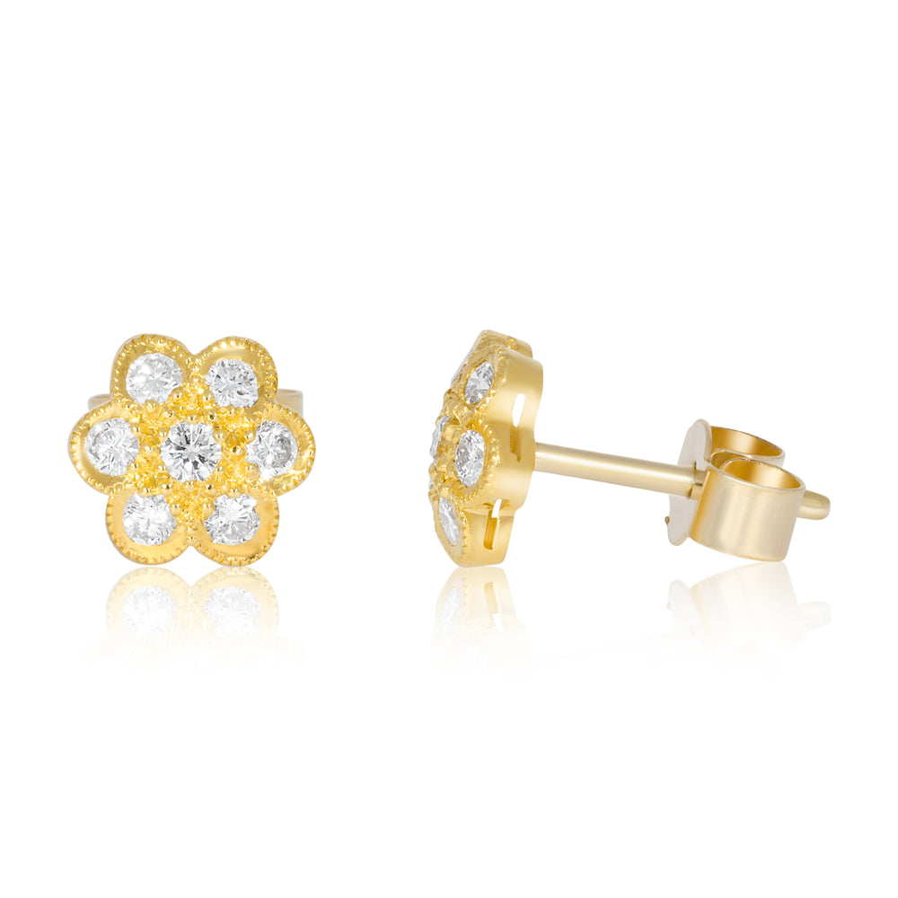 18ct Yellow Gold Diamond Earrings