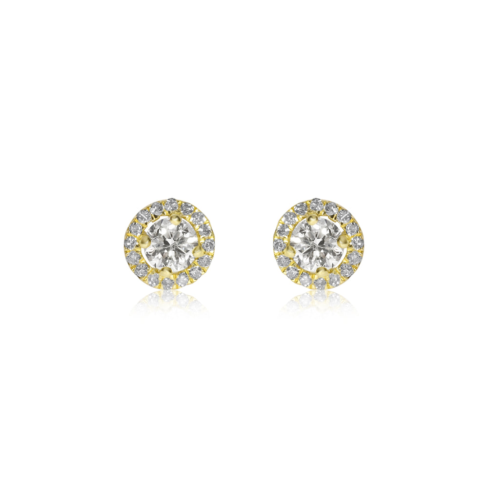 18ct Yellow Gold and Diamond Earrings