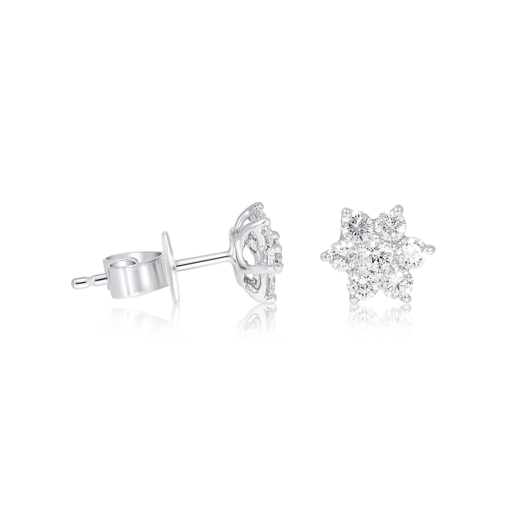 18ct White Gold and Diamond Earrings