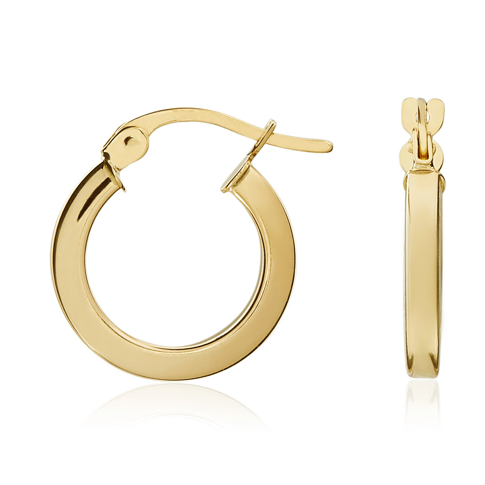 9ct Yellow Gold Hoop Earrings