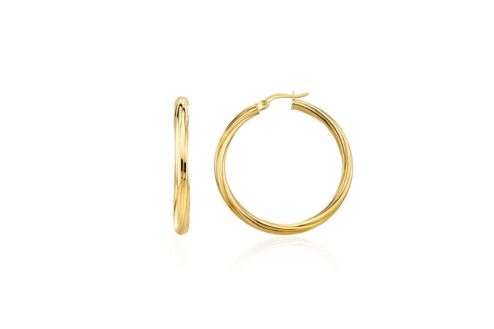 9ct Yellow Gold Hoop Earrings