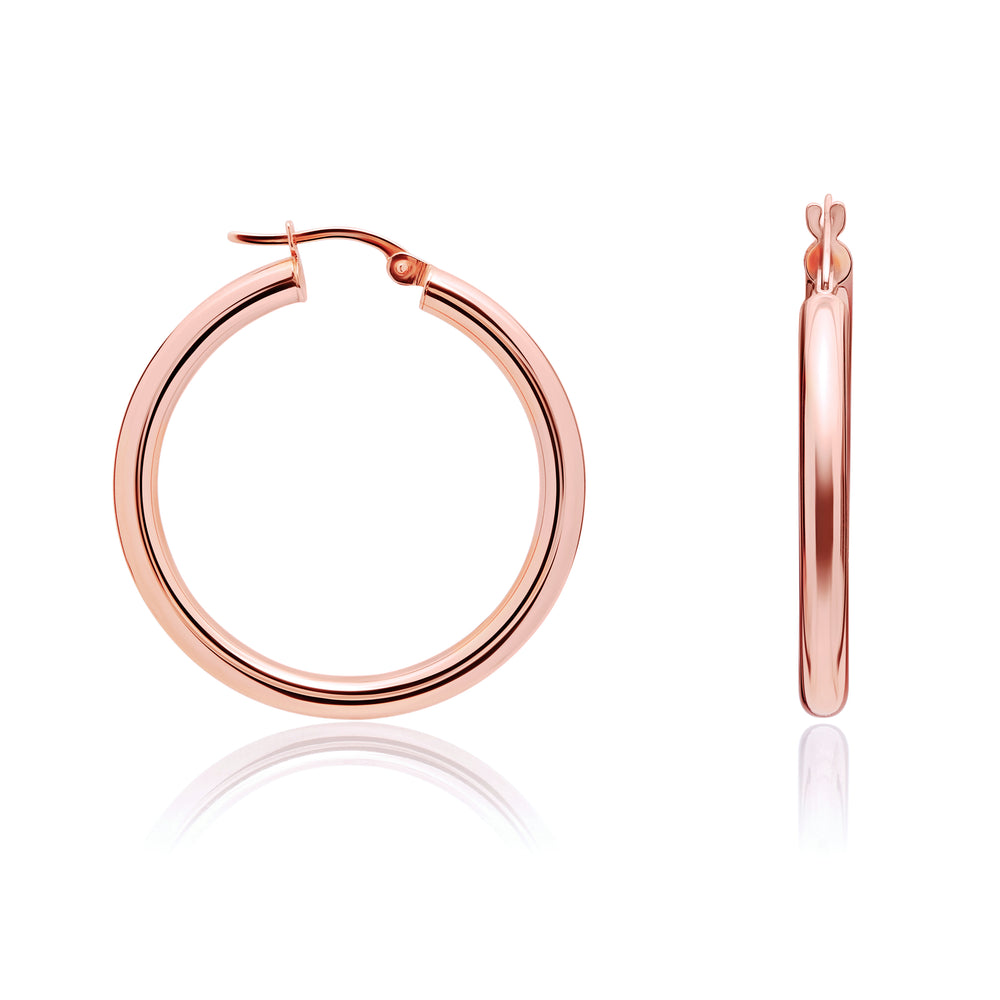 9ct Rose Gold Hoop Earrings