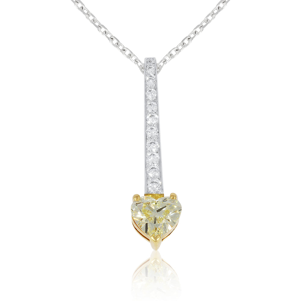 18ct White and Yellow Gold Diamond Long Necklet