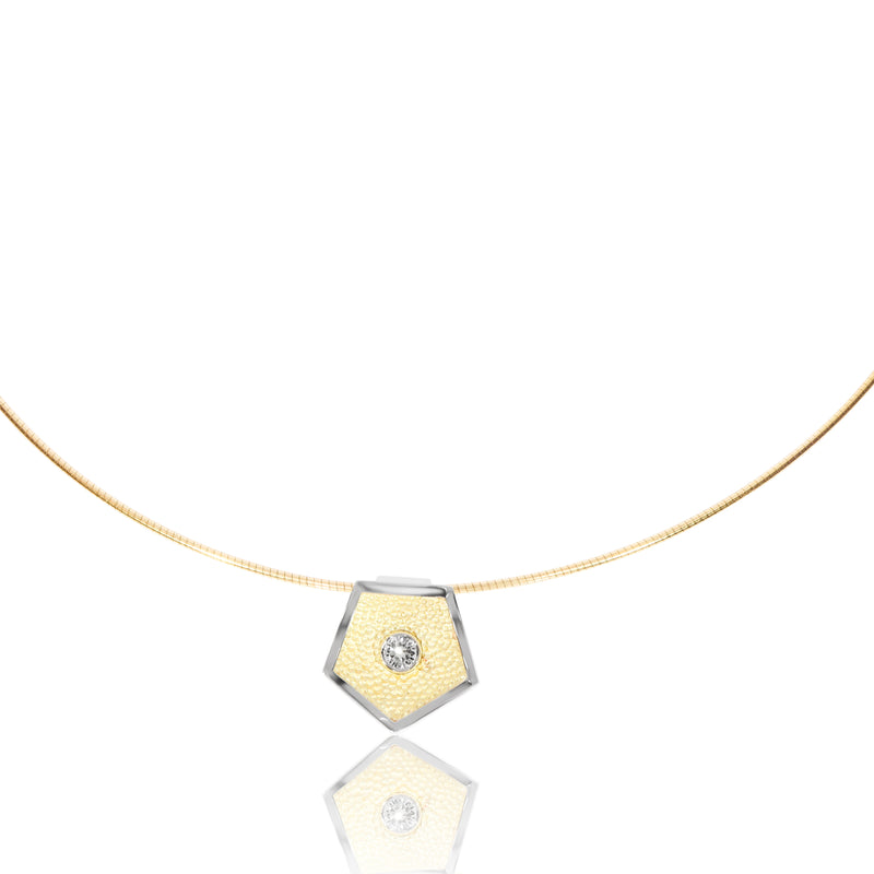 18ct White and Yellow Gold Diamond Necklace