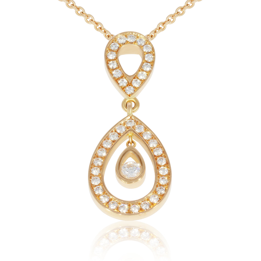 18ct Rose Gold and Diamond Necklace