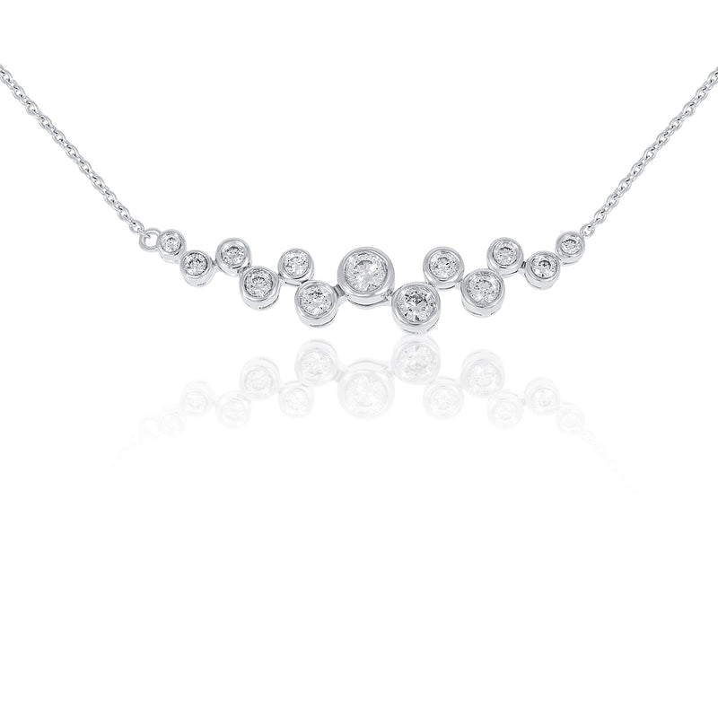 18ct White Gold and Diamond Necklace