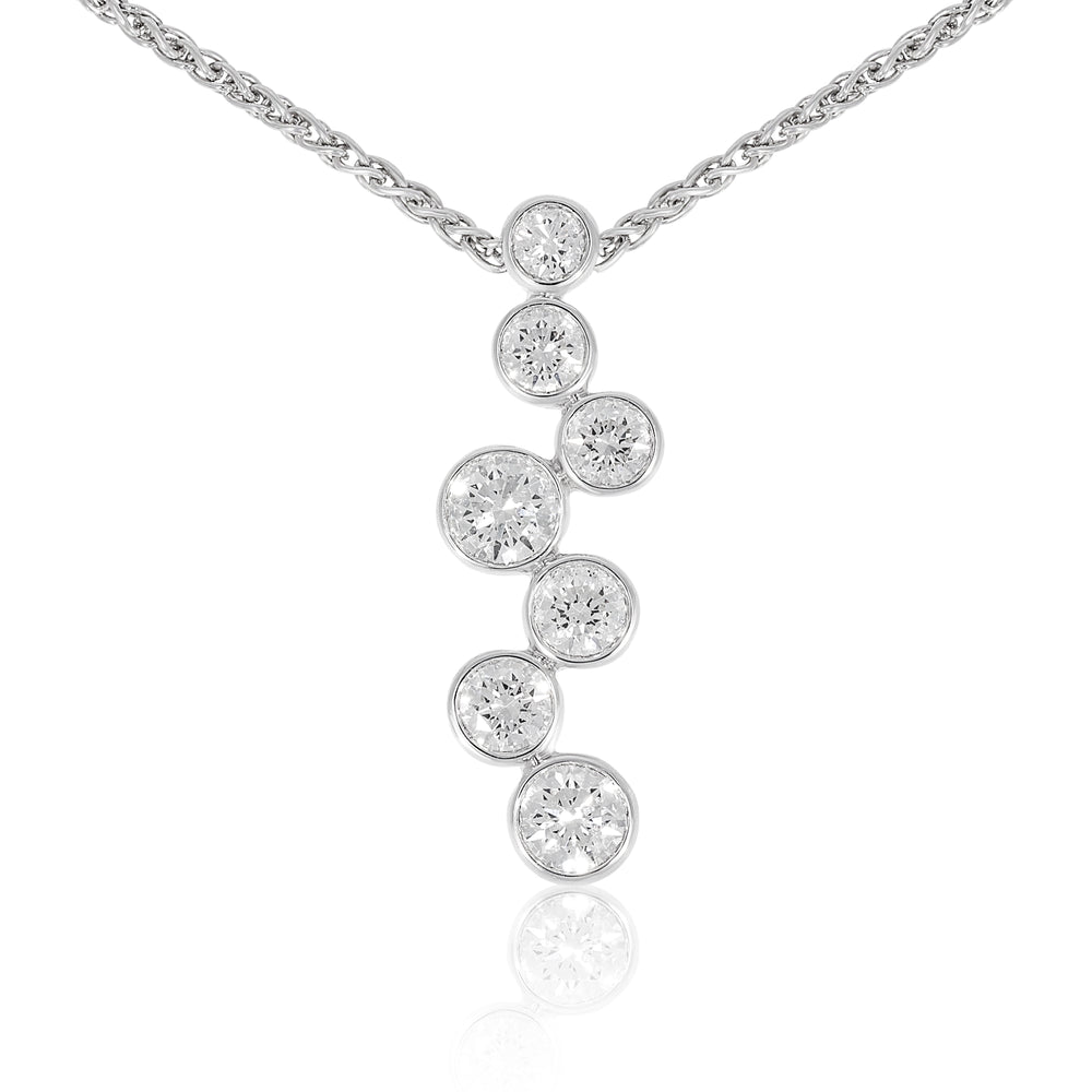 18ct White Gold and Diamond Pendant