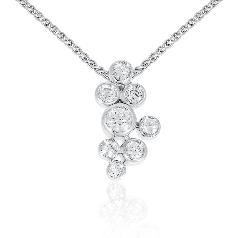 18ct White Gold and Diamond Pendant