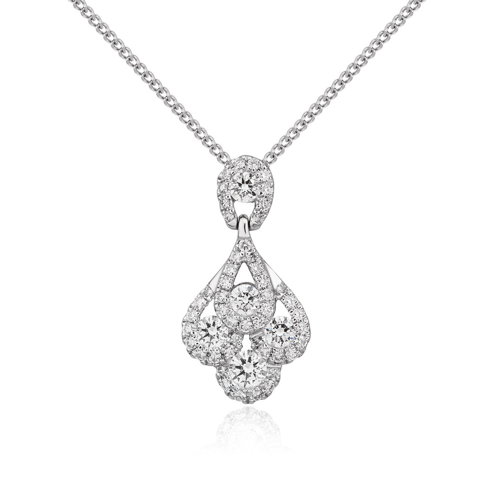 18ct White Gold And Diamond Pendant