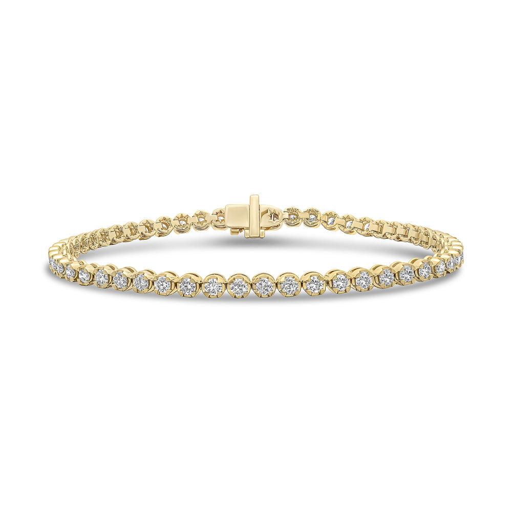By Bonnie Jewelry | 18ct Emerald Cut Diamond Tennis Bracelet