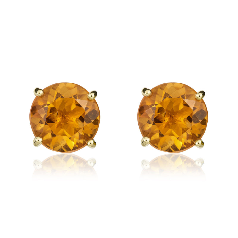 9ct Yellow Gold And Citrine Earrings