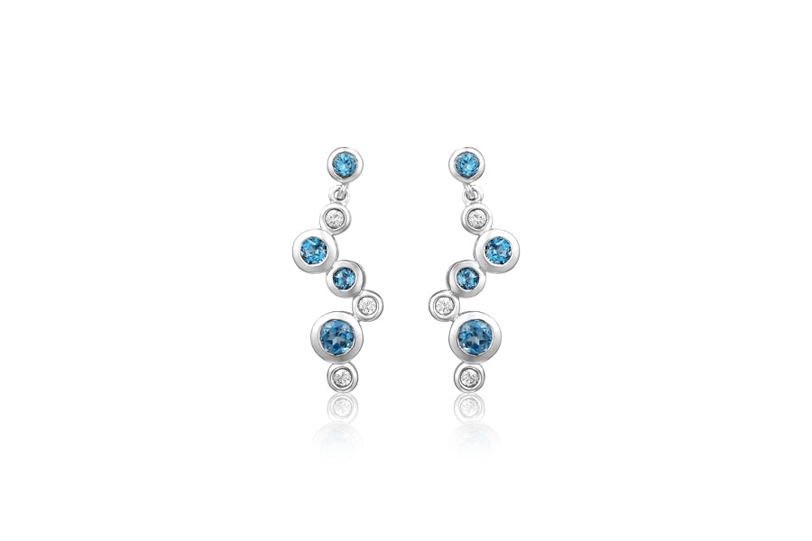 Silver and Blue Topaz Earrings