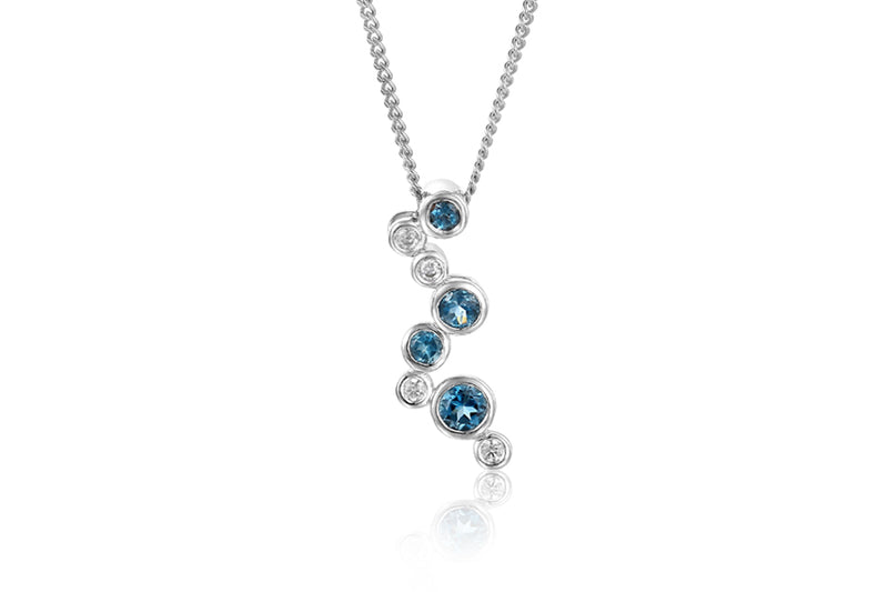 Silver and Blue Topaz Necklace