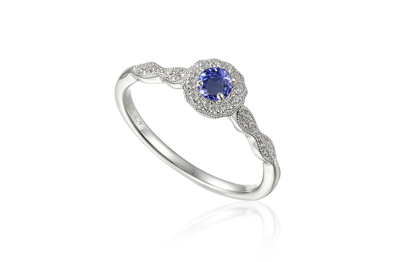 Silver and Tanzanite Ring