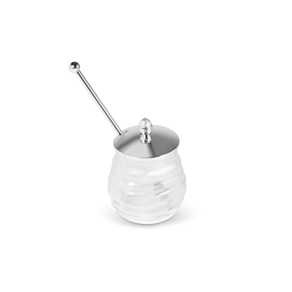 Silver Honey Pot