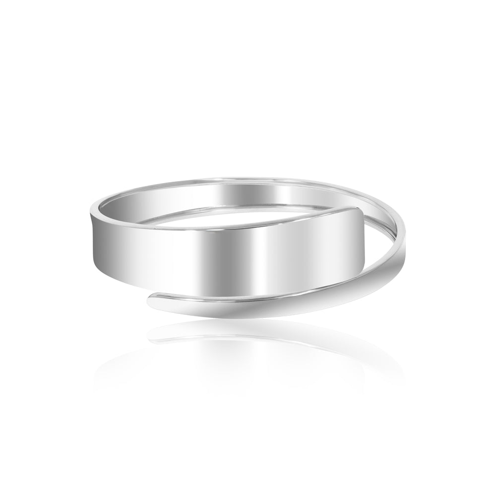 Silver Polished Overlap Bangle