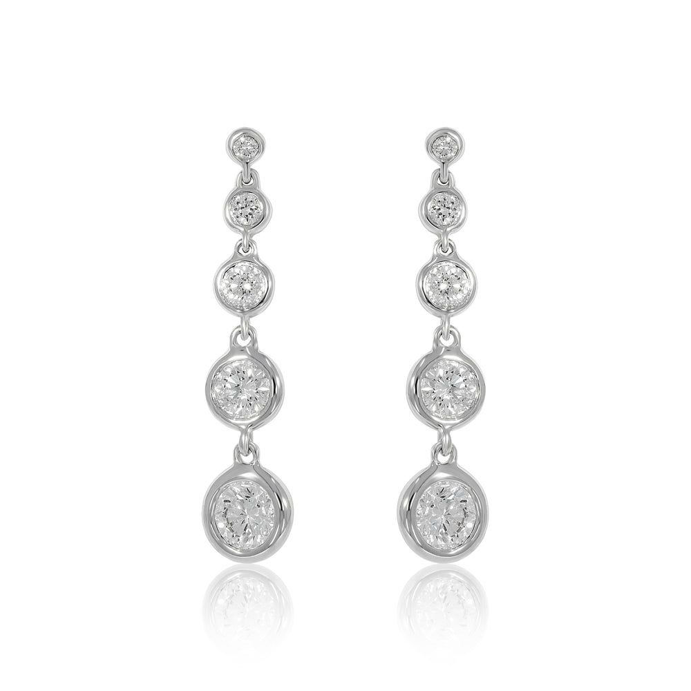 18ct White Gold and Diamond Earrings